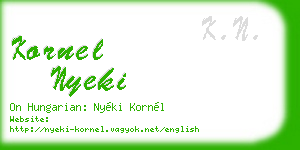 kornel nyeki business card